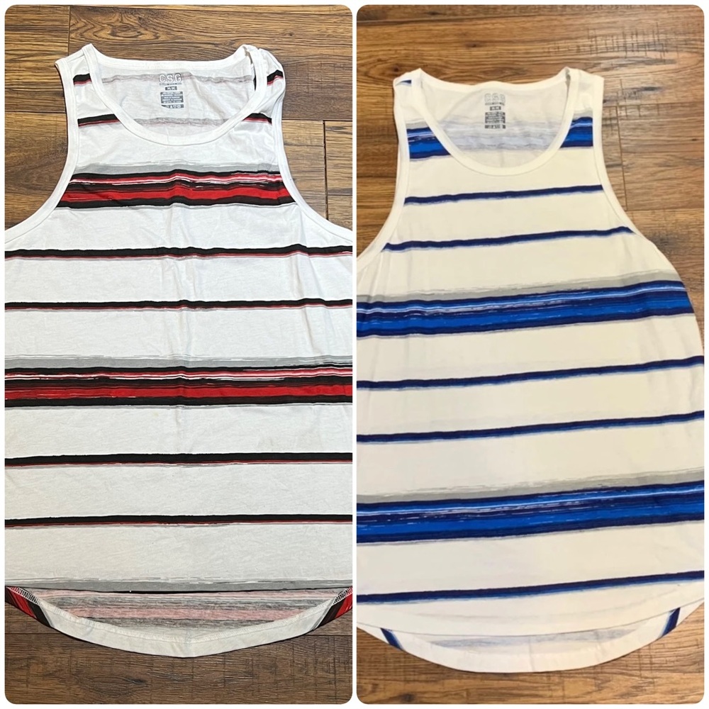 Bundle of 2 Champ Sports Striped Tank Top size medium